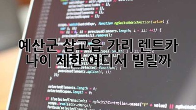 예산군 삽교읍 가리 렌트카: 나이 제한, 어디서 빌릴까?